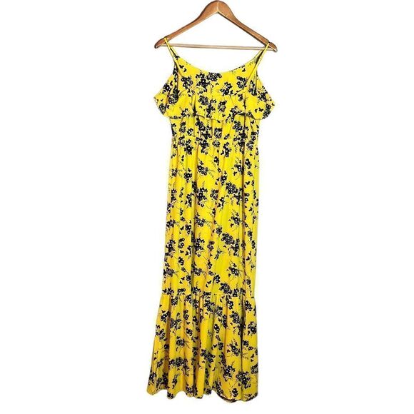 Micheal, Micheal kors yellow and black floral patterned maxi dress - Picture 6 of 9